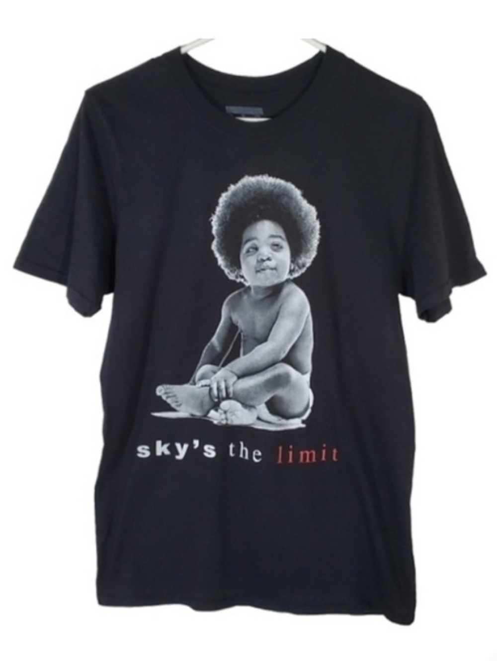 2204 * The Notorious B.I.G. Skys The Limit Graphic Music Tee Black Size S